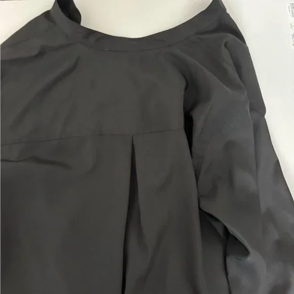 Michael Kors Blouse 2X Zip Pockets V Neck Quiet Luxury Dark Academia Soft Girl - Picture 10 of 12